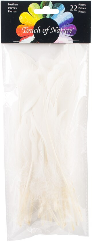 Touch Of Nature Goose Wing Rounds Feathers 22/Pkg-White | Michaels | Michaels Stores