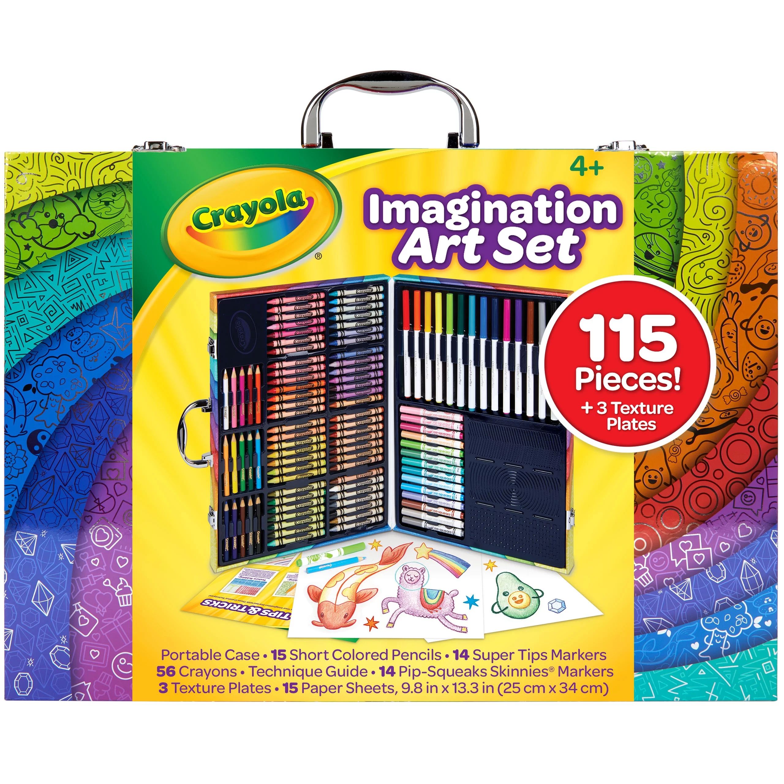 Crayola Imagination Art Coloring Set, Beginner Child, 115 Pieces - Walmart.com | Walmart (US)