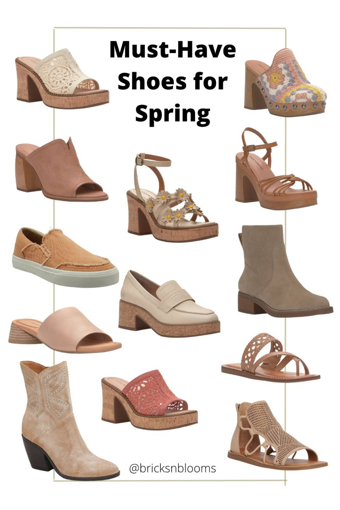 Must-have shoes for spring 

Boots, sandals, booties, wedges, booties, slides, clogs

#LTKFind #LTKstyletip #LTKSeasonal
