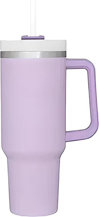 40 OZ Insulated Tumbler with handle & straw, Double Vacuum Stainless Steel Mug,indoor/outdoor use... | Amazon (US)