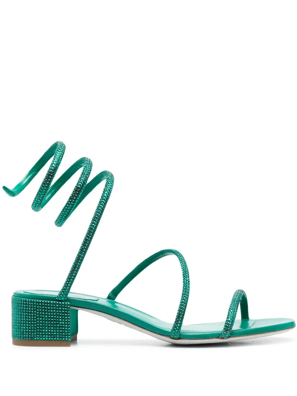 René Caovilla Sandali Cleo Con Cristalli 40mm - Farfetch | Farfetch Global
