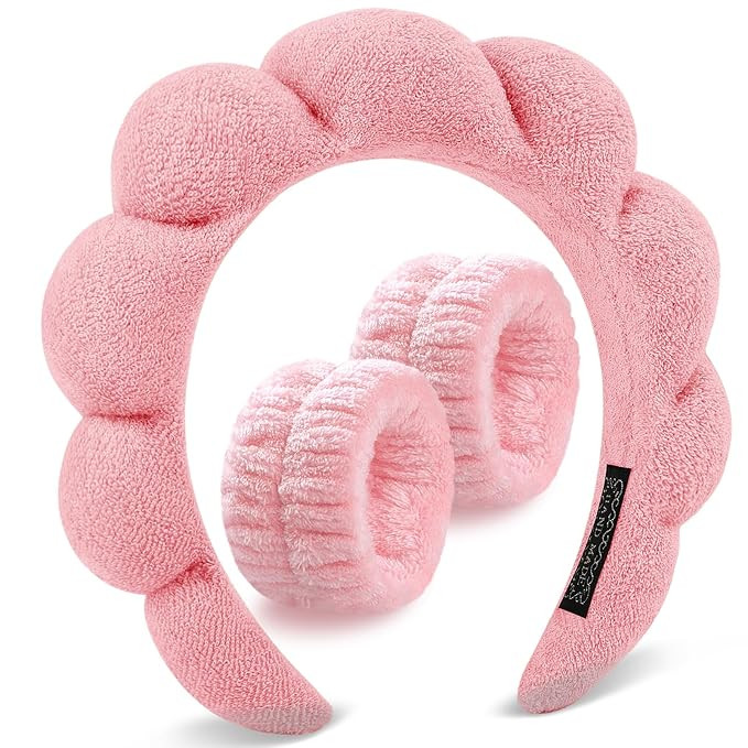 DOMMARE Spa Headband For Washing Face, Bubble Skincare Make Up Headbands For Women Teen Girl Than... | Amazon (US)
