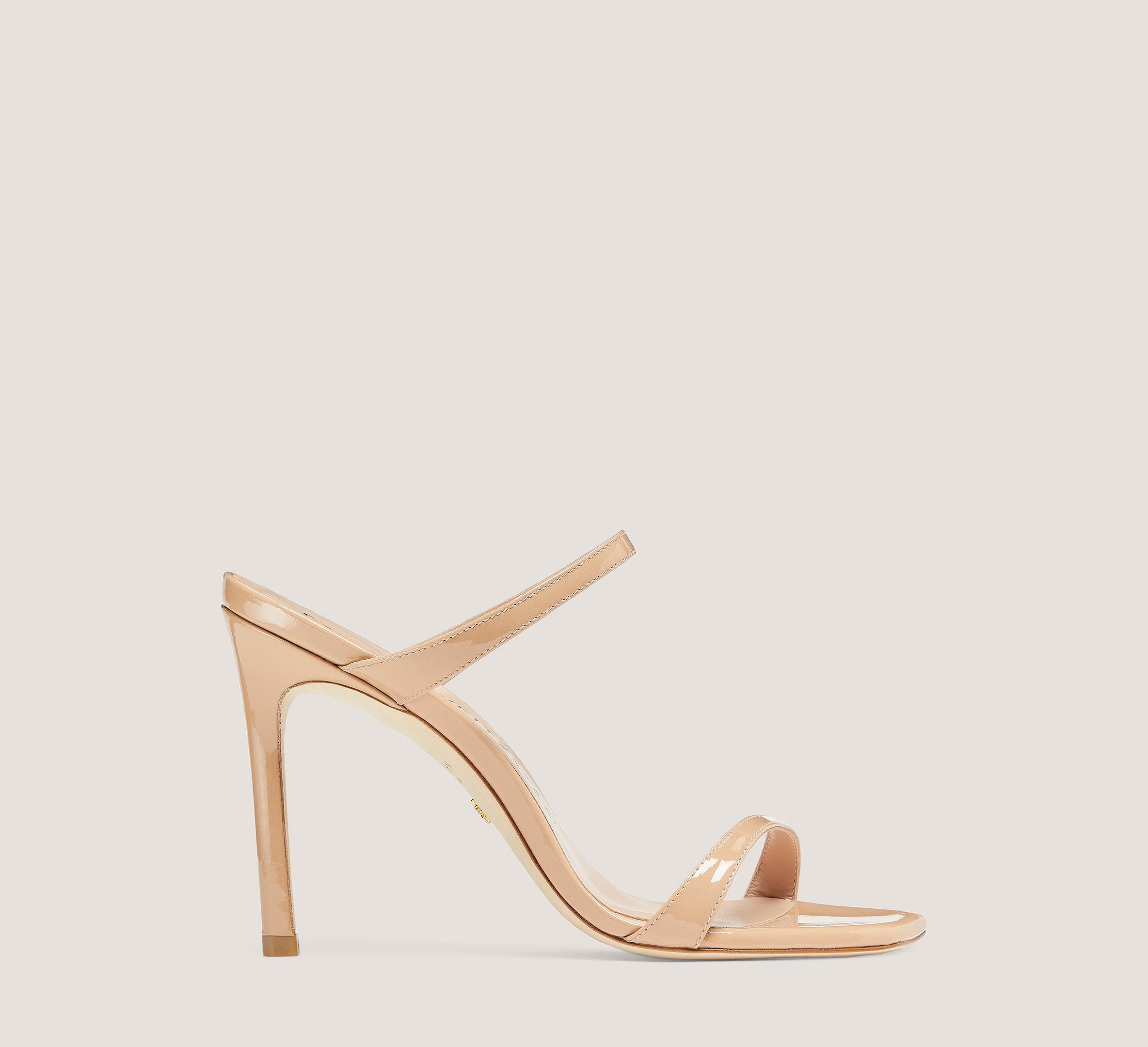 Stuart Weitzman Aleena 100 High Heel Sandals, Adobe Beige Patent Leather, Size: 10.5 Medium | Stuart Weitzman (US)