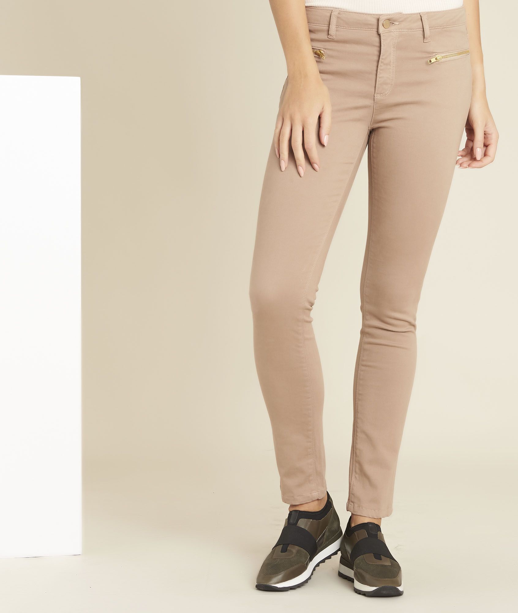 Jean rose droit poches zippées germain - Pantalons | 1.2.3