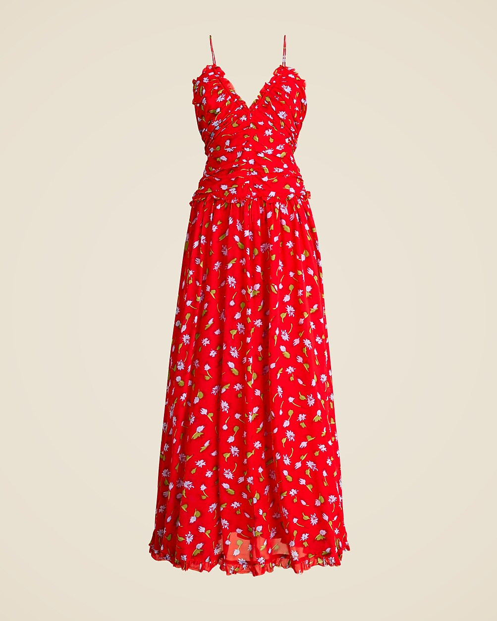 Collection ruched chiffon dress | J. Crew US