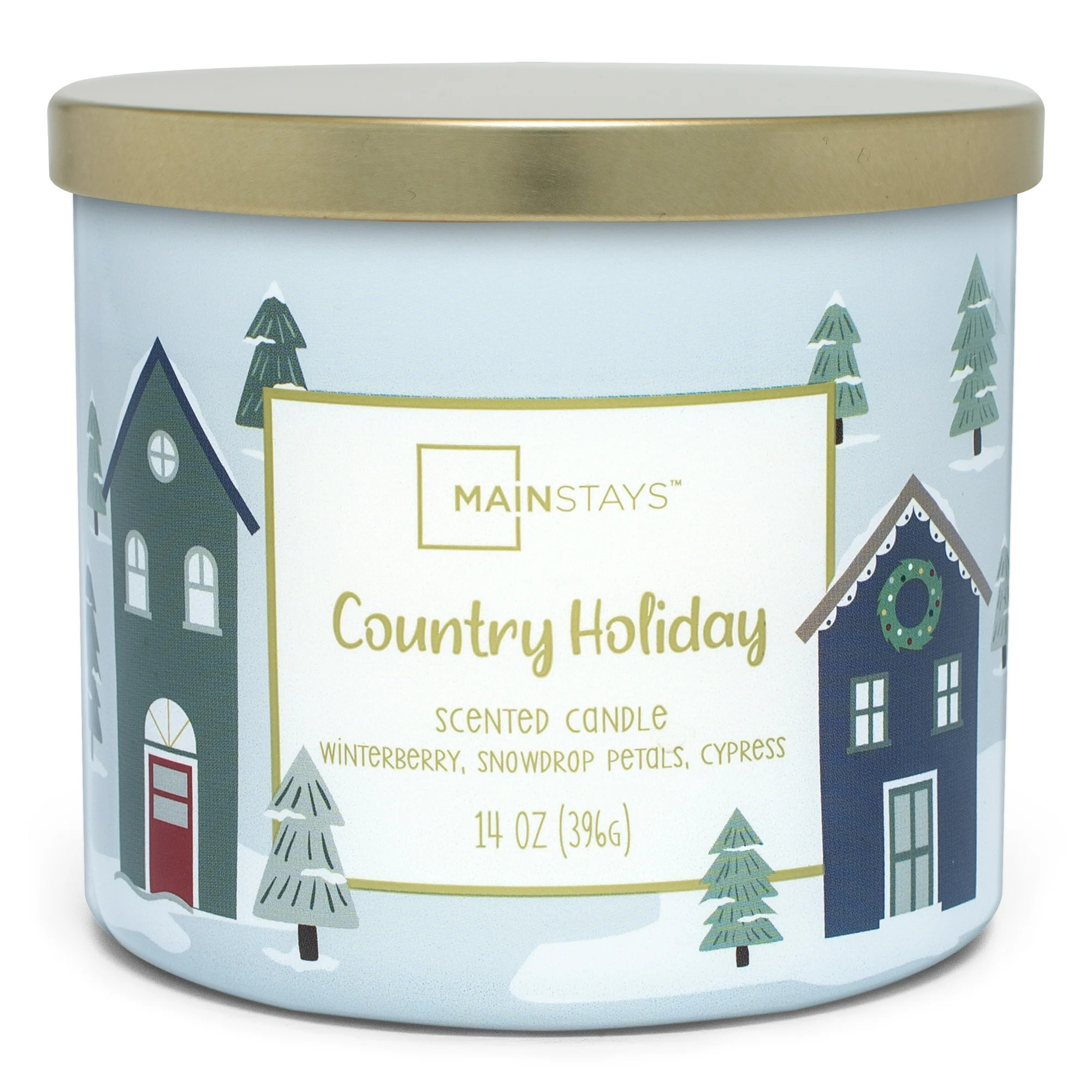 Mainstays 14oz 3-Wick Jar Candle, Country Holiday | Walmart (US)