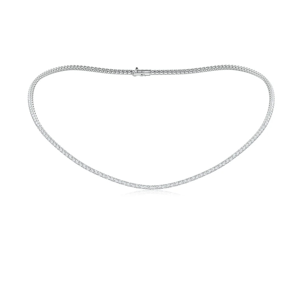 16" Prong-Set Lab-Grown Diamond Tennis Necklace | Angara Inc.