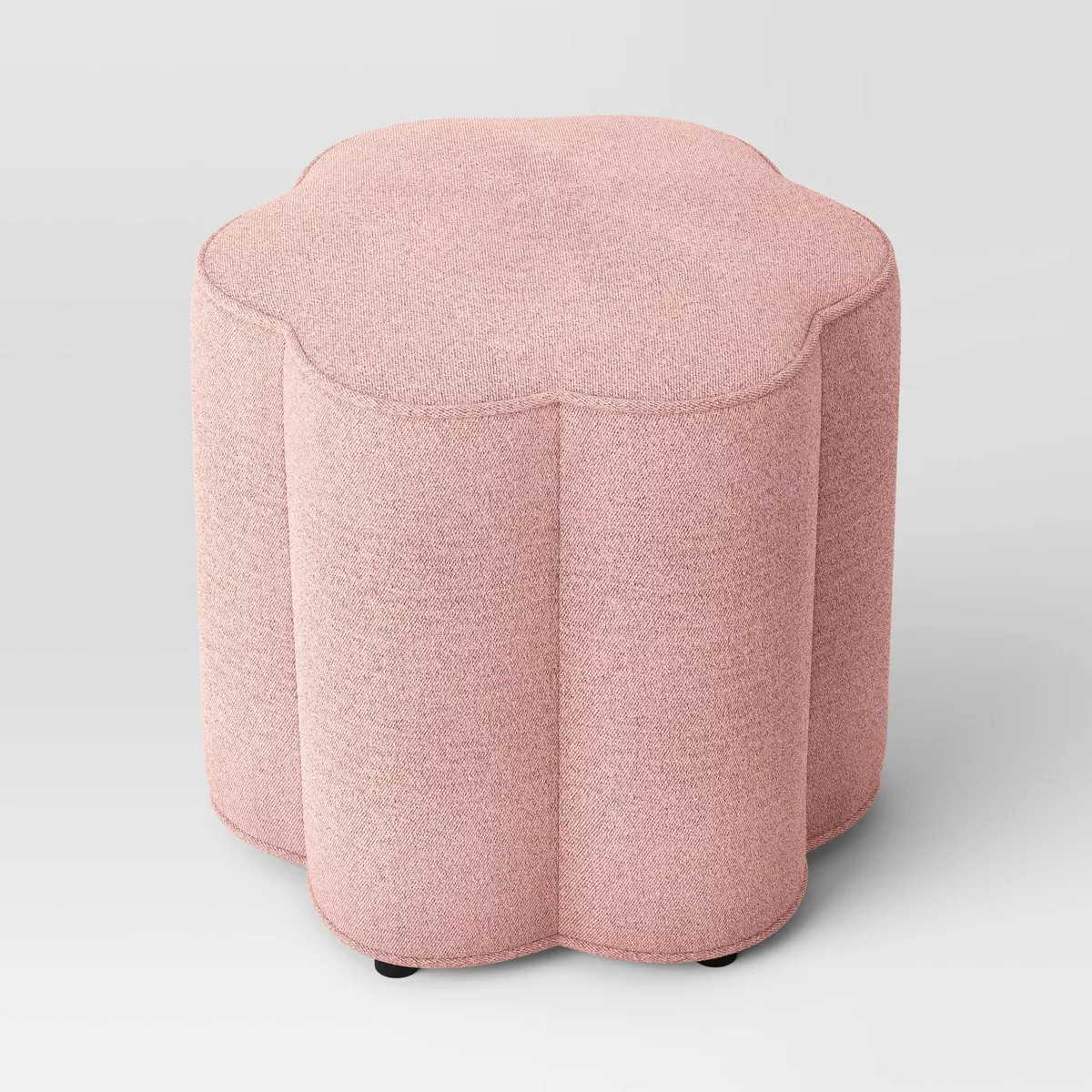 Scalloped Upholstered Ottoman Pink - Room Essentials™ | Target