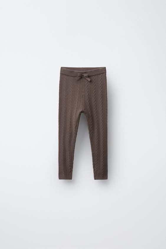 CABLE KNIT LEGGINGS | Zara US