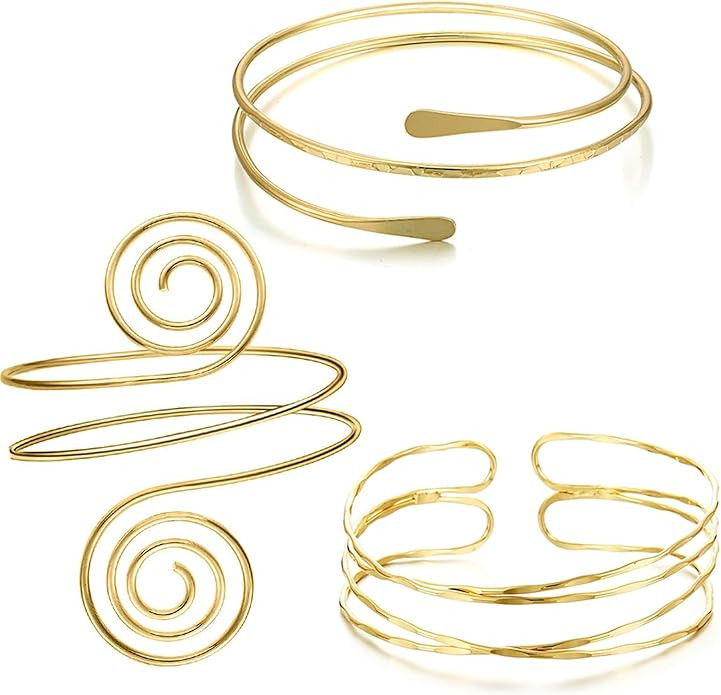 MAGIDOVE 3PCS Arm Cuffs for Women Arm Band Adjustable Armband Set | Amazon (US)