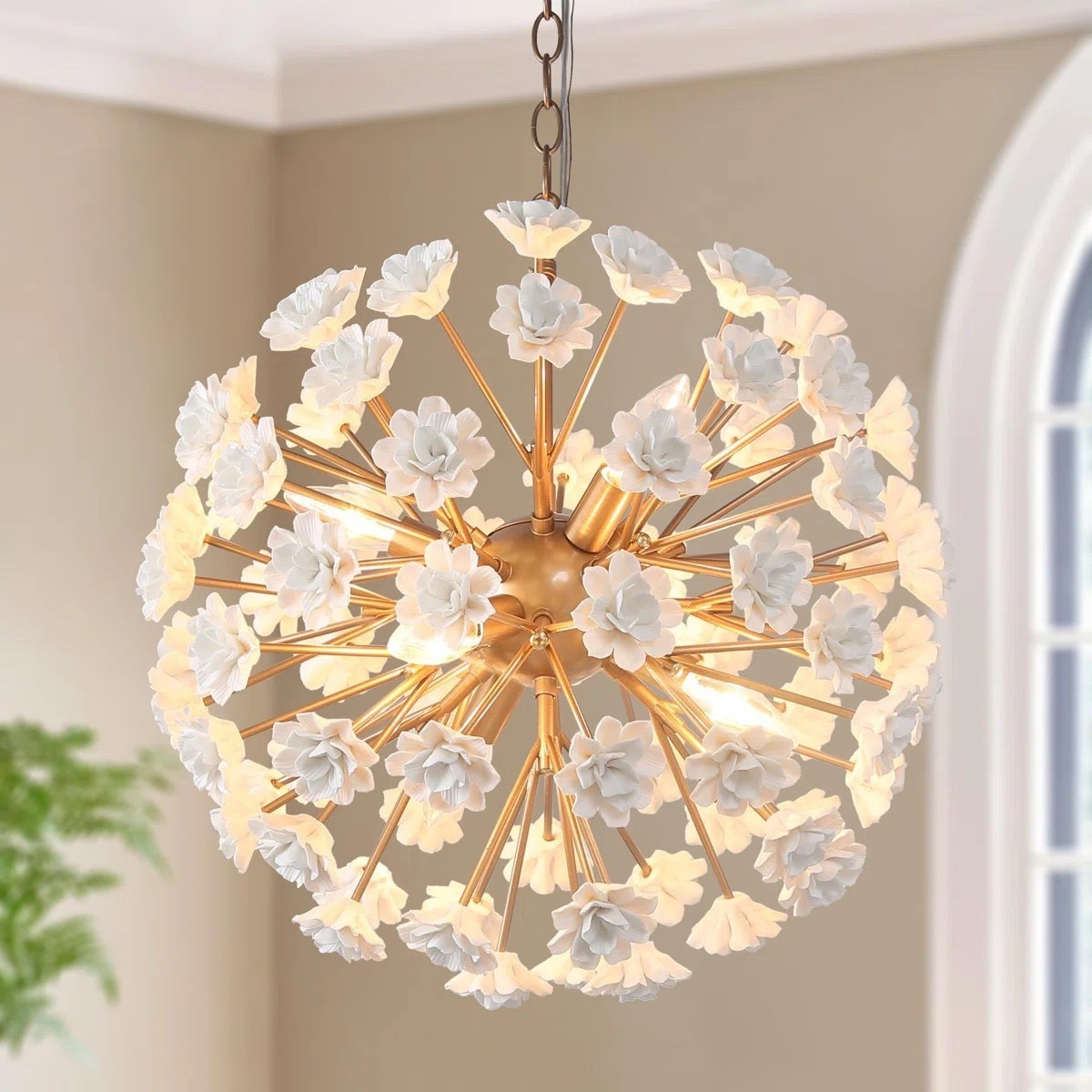 Transform your home into a floral oasis. A statement ceiling piece that transforms the entire room — this sphere chandelier blends structure, symmetry, and light. ON SALE and under $400.

Keywords:

* sphere chandelier
* modern chandelier
* 6 light chandelier
* statement lighting
* ceiling light fixture
* dining room chandelier
* living room lighting
* entryway chandelier
* home lighting upgrade
* focal point lighting
* sculptural lighting
* modern luxury interior
* architectural design
* gallery inspired decor
* designer style lighting
*crystal chandelier 
*dining room lighting 
*modern crystal chandelier 

#LTKSeasonal #LTKHome #LTKSaleAlert