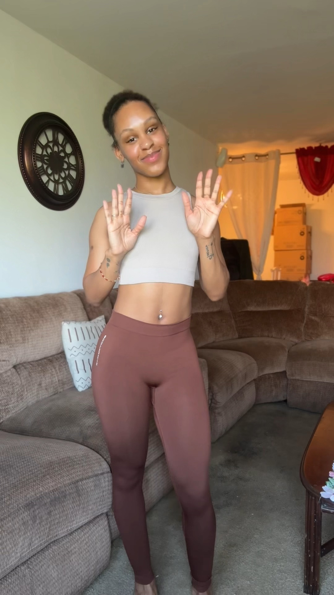 Hershey kiss 🤎  Leg Day OOTD
LEGGINGS - @BODYWERKZ 

#LTKU #LTKFitness #LTKActive