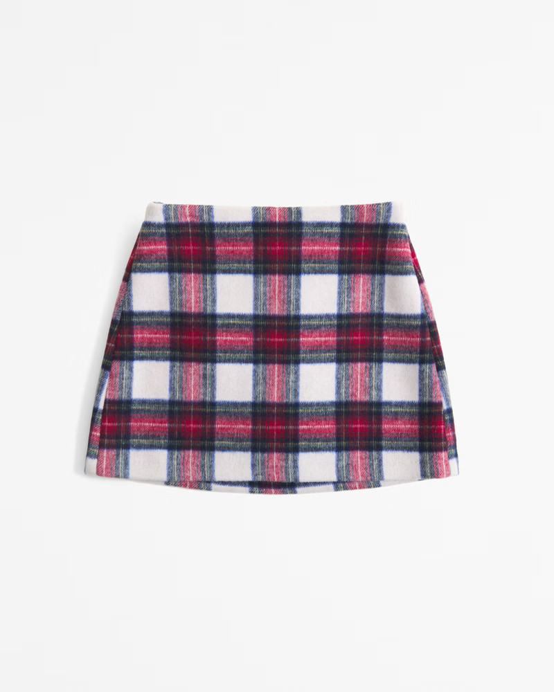 Women's The A&F Scarlett Wool-Blend Mini Skort | Women's Bottoms | Abercrombie.com | Abercrombie & Fitch (US)