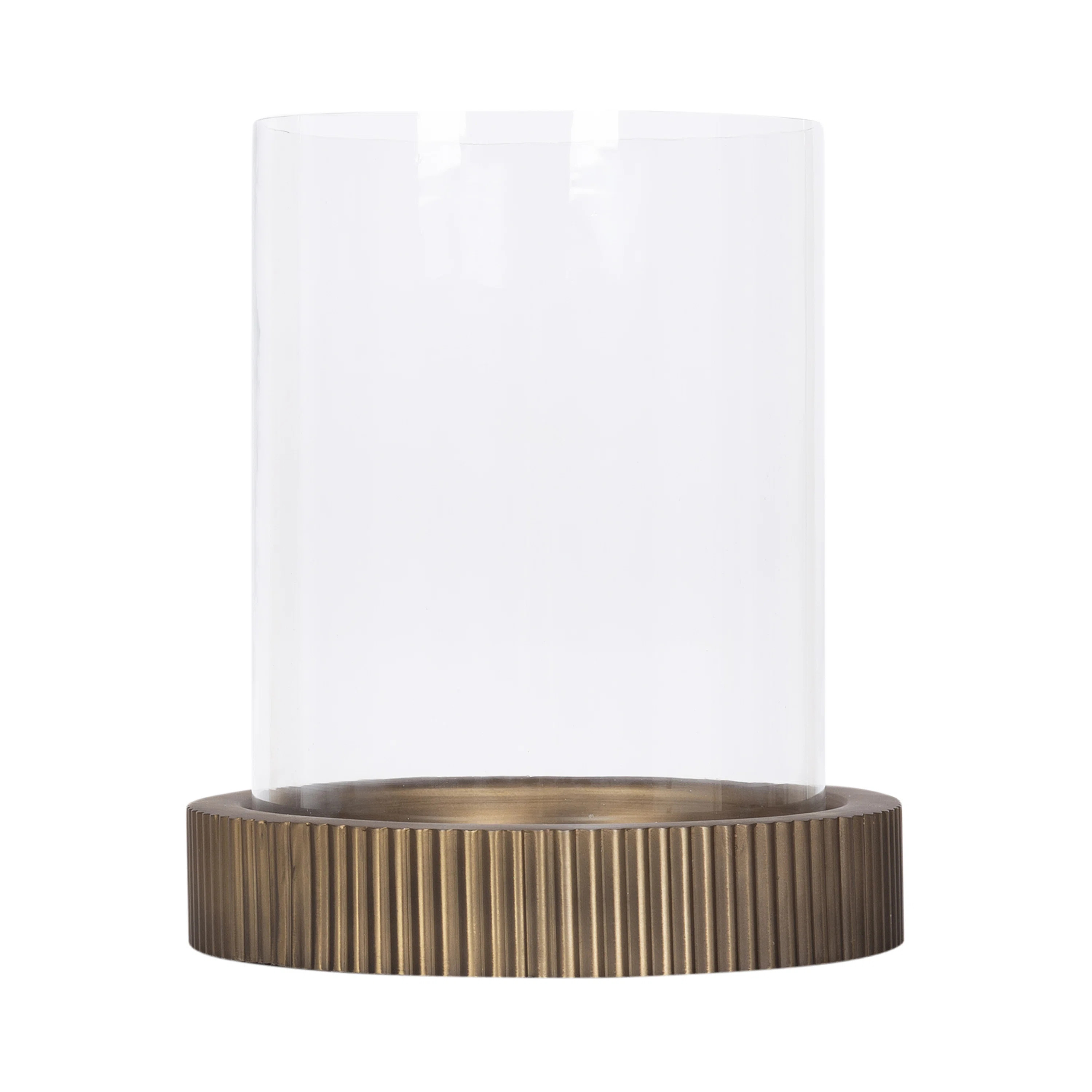 Rooks Large Round Candle Holder with Glass Hurricane | Wayfair North America