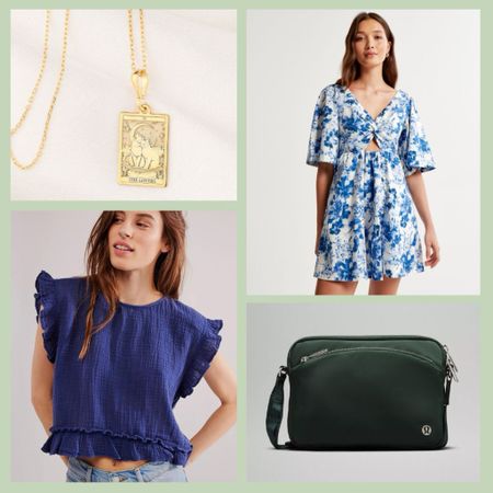 This week’s most popular finds on Cats & Coffee, featuring the perfect on-the-go crossbody purse from Lululemon, an adorable cat necklace I found on Etsy, a great spring dress from Abercrombie & Fitch, a subtly frilly ruffle tank top from Free People, and a pair of cute and colorful Birkenstocks for spring and summer:

#LTKSeasonal #LTKitbag #LTKFestival