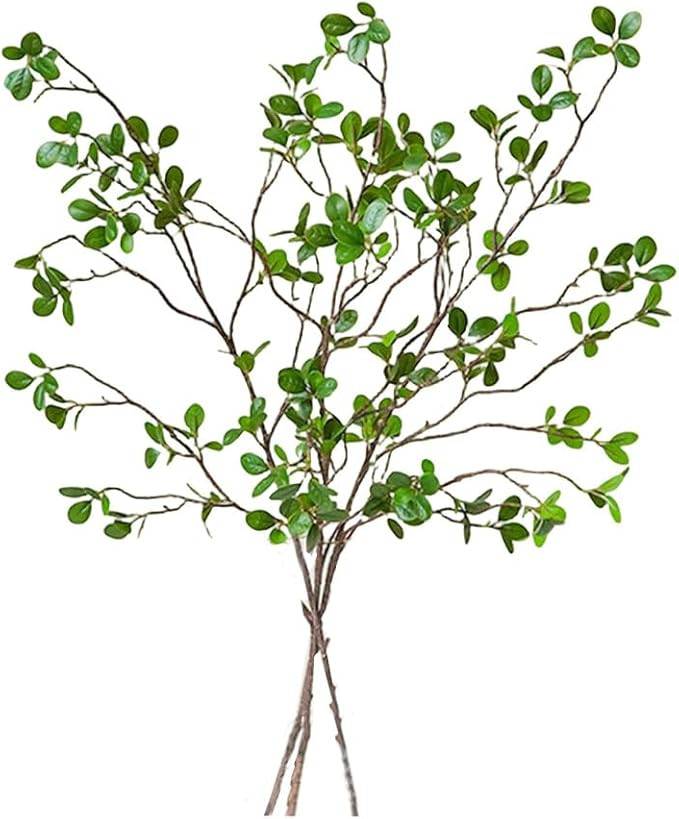 XZJMY 3PCS Green Ficus Faux Branches 68cm Artificial Ficus Branches for Vase,Fake Ficus Twig Plan... | Amazon (US)