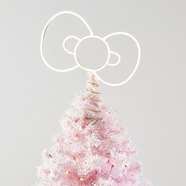 Hello Kitty® Gold Neon Bow Tree Topper | Pottery Barn Teen