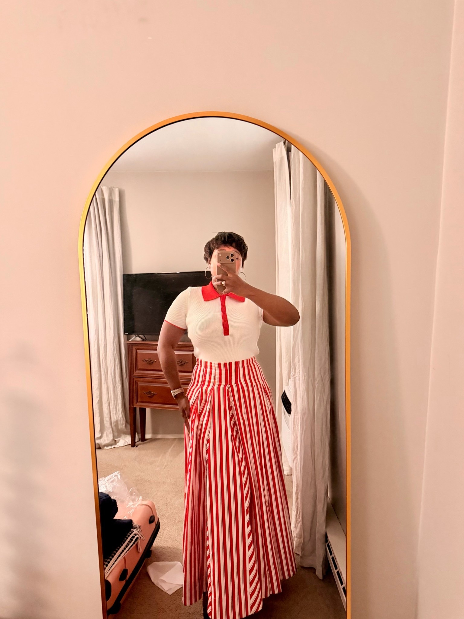 Non stop compliments when wearing this striped skirt and classic polo sweater a great outfit for back to school, church, summer parties!

#LTKootd #LTKSeasonal #LTKOver40