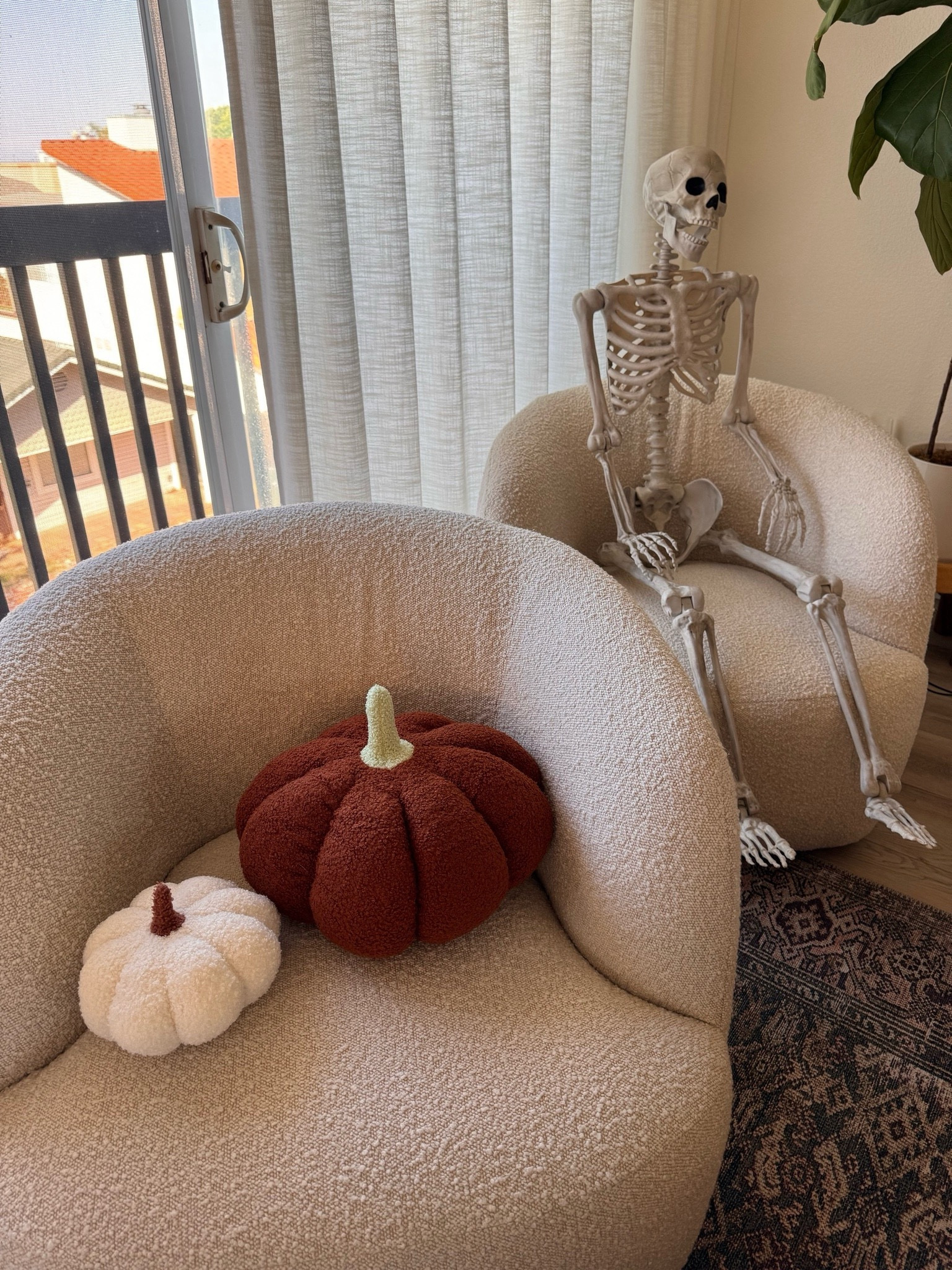 Living room boucle chairs! Exact plus similar! 

+ some halloween decor

#LTKStyleTip #LTKHome #LTKSeasonal