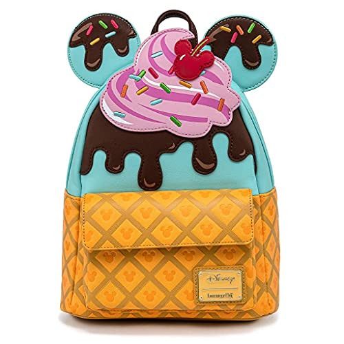 Loungefly x Disney Mickey and Minnie Mouse Sweets Ice Cream Mini Backpack | Amazon (US)