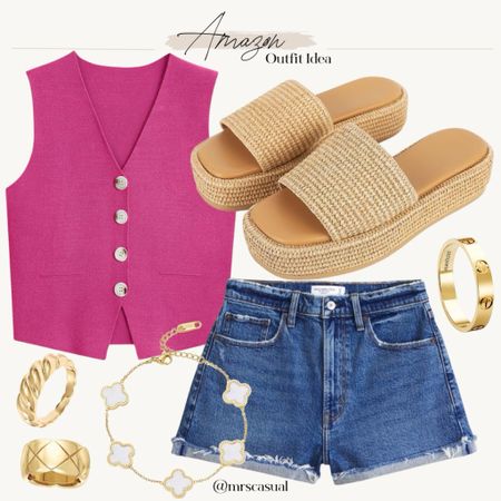 Cute sweater vest summer outfit idea from Amazon 🩷

#LTKFindsUnder50 #LTKStyleTip #LTKFindsUnder100