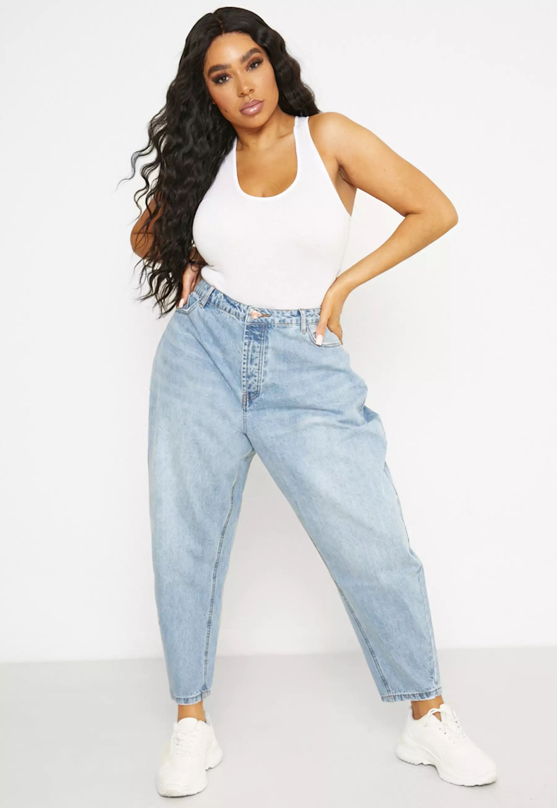 Light Blue Clean Tapered Leg Jeans | Missguided (US & CA)
