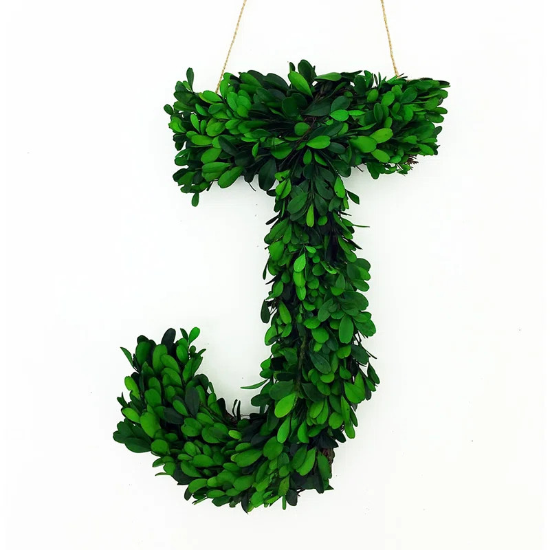 Meghans Faux Boxwood Letter Wreath | Wayfair North America