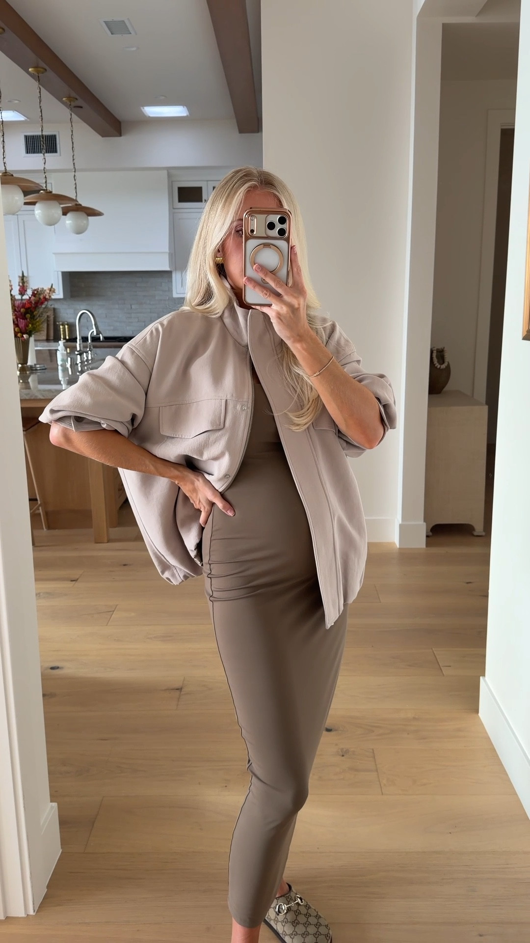 Wearing a medium in dress (folio brown), medium in jacket (marcona beige) - sized up in both for pregnancy, shoes are tts! Code KATHLEEN20 for discount on HM site (earrings). #kathleenpost

Spring transition outfit, casual chic outfit, bump friendly, maternity look, lunch date outfit 



#LTKootd #LTKBump #LTKdayinmylife