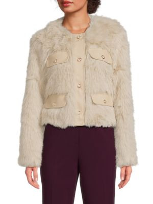 Spread Collar Faux-Fur Jacket | Saks Fifth Avenue OFF 5TH