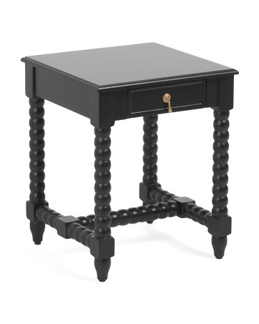18x22 1 Drawer Spindle Leg Side Table | TJ Maxx