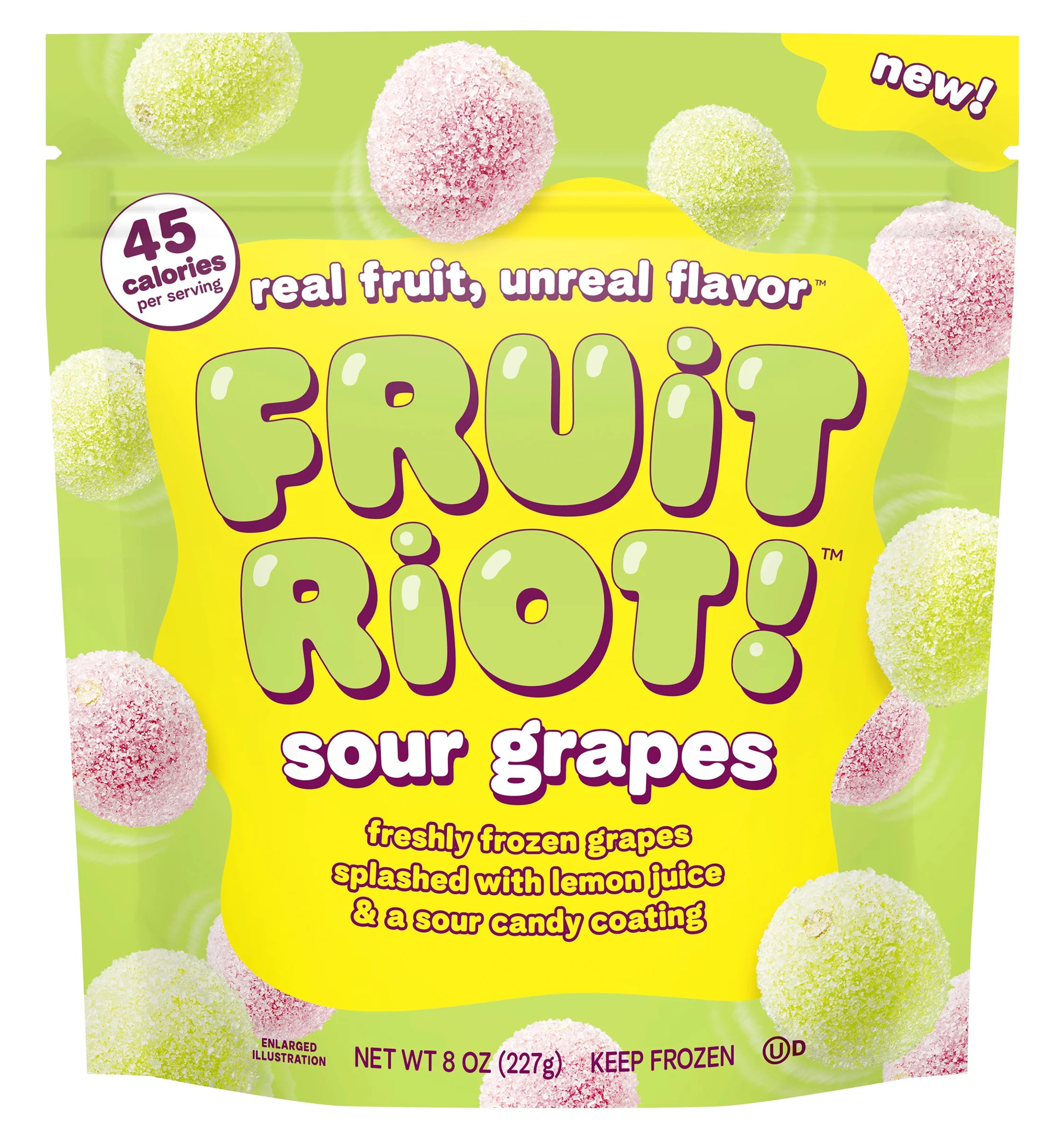 Fruit Riot Sour Candy Grapes, Made with Real Fruit, 8oz - Walmart.com | Walmart (US)