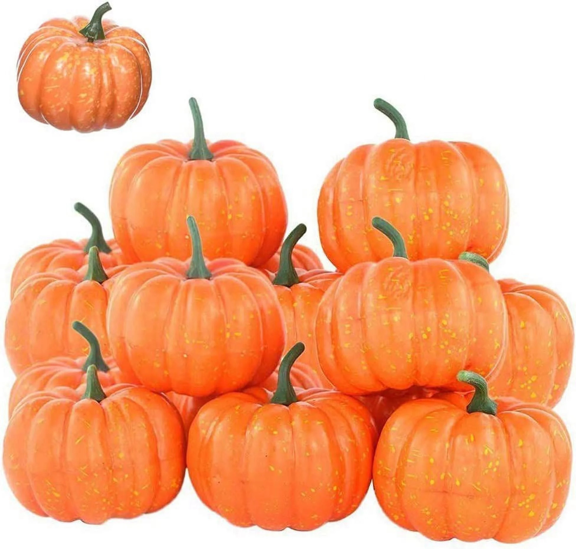 8PCS Halloween Pumpkin Decoration,Thanksgiving Decor,Plastic Fake Fruit,Artificial Pumpkins Hallo... | Walmart (US)