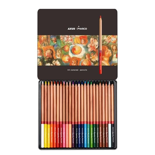 Oil-based Colored Pencils 3.7mm Thick Core, Unbreakable, Great Color Rendering, Iron Box Packed, ... | Amazon (US)
