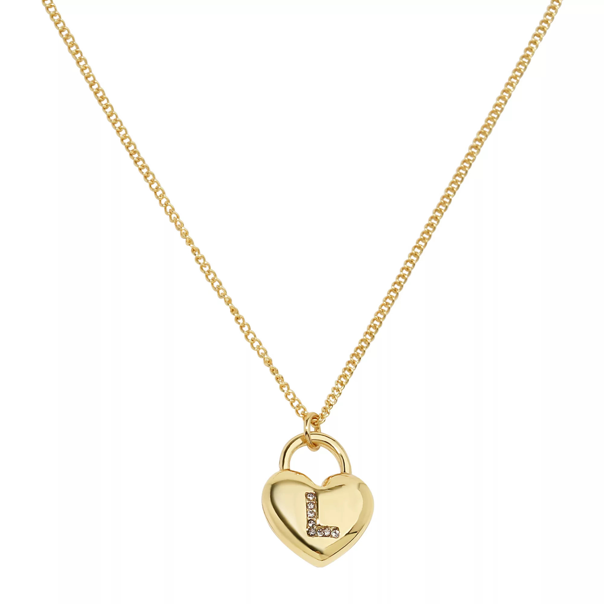 LC Lauren Conrad Gold Tone Initial Heart Pendant Necklace | Kohl's
