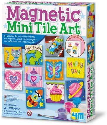 4M Magnetic Mini Tile Art - DIY Paint Arts & Crafts Magnet Kit for Kids - Fridge, Locker, Party F... | Amazon (US)