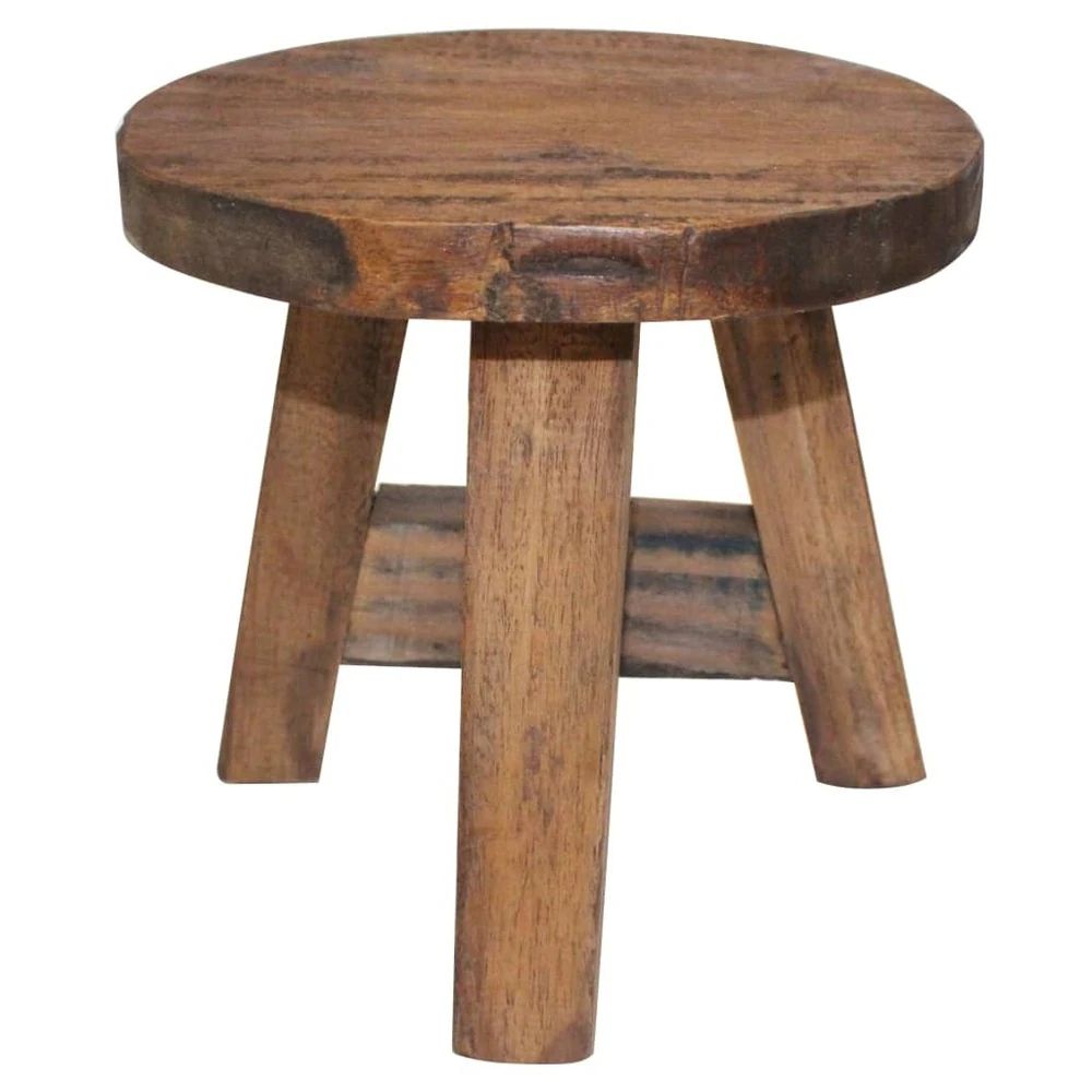 Stool Solid Reclaimed Wood 7.9"x7.9"x9.1" - 7'6" x 10'9" (Yes - 7'6" x 10'9" - Mid-Century Modern -  | Bed Bath & Beyond