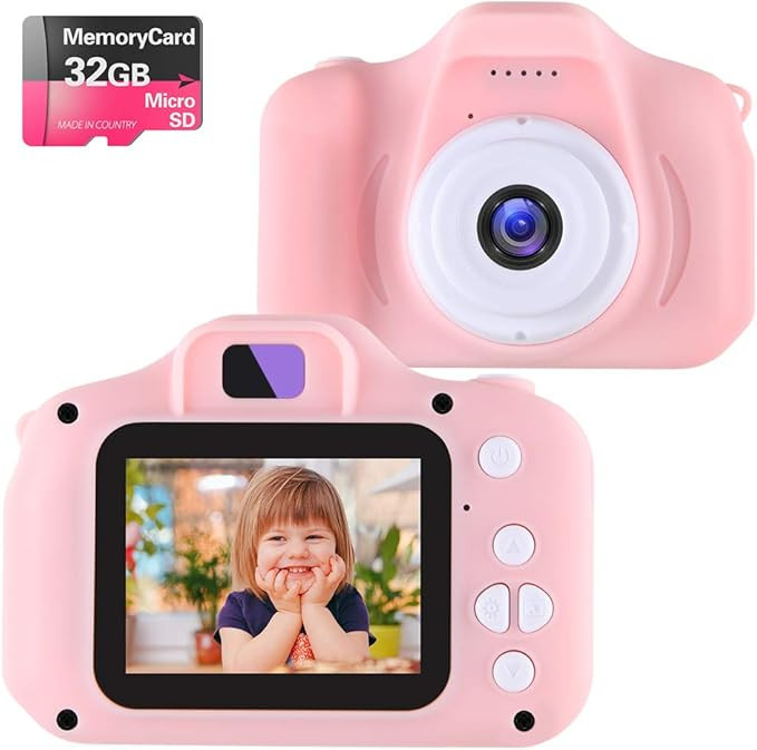 NINE CUBE Kids Camera Digital Camera for 3-8 Year Old Girls,Toddler Toys Video Recorder 1080P 2 I... | Amazon (US)