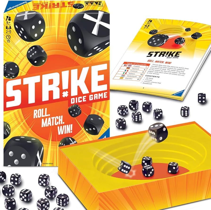 Ravensburger Strike - Classic Dice Game for Kids and Adults - Roll. Match. Win! | Amazon (US)
