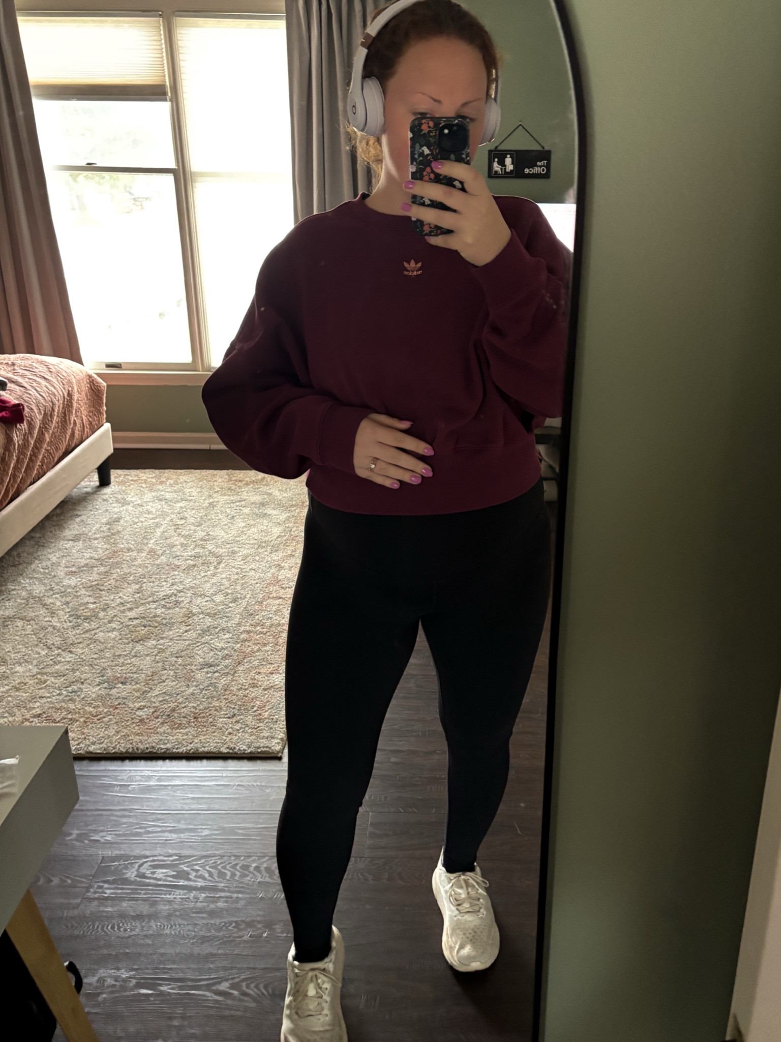 Workout outfit 30 weeks pregnant!! 

I had such a hard time trying to find things that could get me through my entire pregnancy that would be comfortable to exercise in and these leggings are IT. I’ve tried so many maternity leggings and these are the only ones comfortable when you enter the final stretch. I just wish I had a pair for everyday.

I have my pre pregnancy size. You don’t need to size up but if you want to it won’t hurt. 
-love my AirPods but prefer these headphones lately because they are honestly much more comfortable. Perfect for lifting and walking 
***linking the free people never better because they do the job as well. Both are super similar fit/feel and neither are maternity but just trust me! I wear them all the time and they fit the belly

#LTKBump #LTKActive #LTKFitness