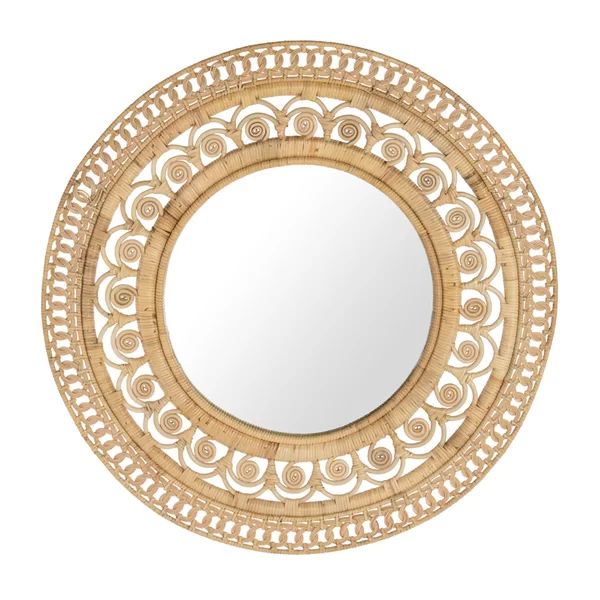 Tullos Peacock Round Decorative Accent Mirror | Wayfair North America