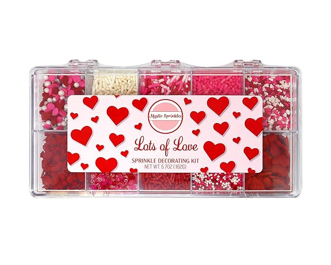 Mystic Sprinkles Valentine's Day Sprinkle Mixes (Lot's Of Love Sprinkle Decorating Kit 5.7oz) | Amazon (US)