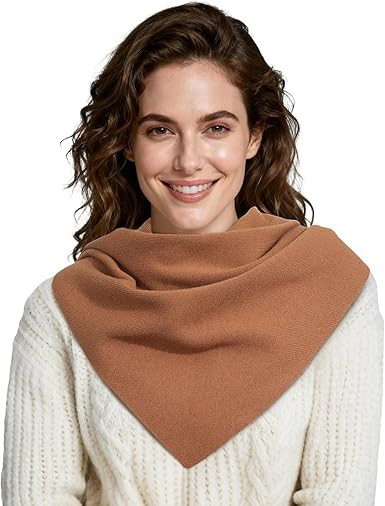 Knit Triangle Scarf for Women Y2k Head Scarf Warm Crochet Hair Bandana Winter Triangle Shawl | Amazon (US)