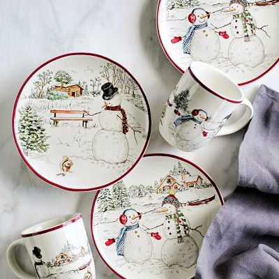 Snowman Dinnerware Collection | Williams-Sonoma