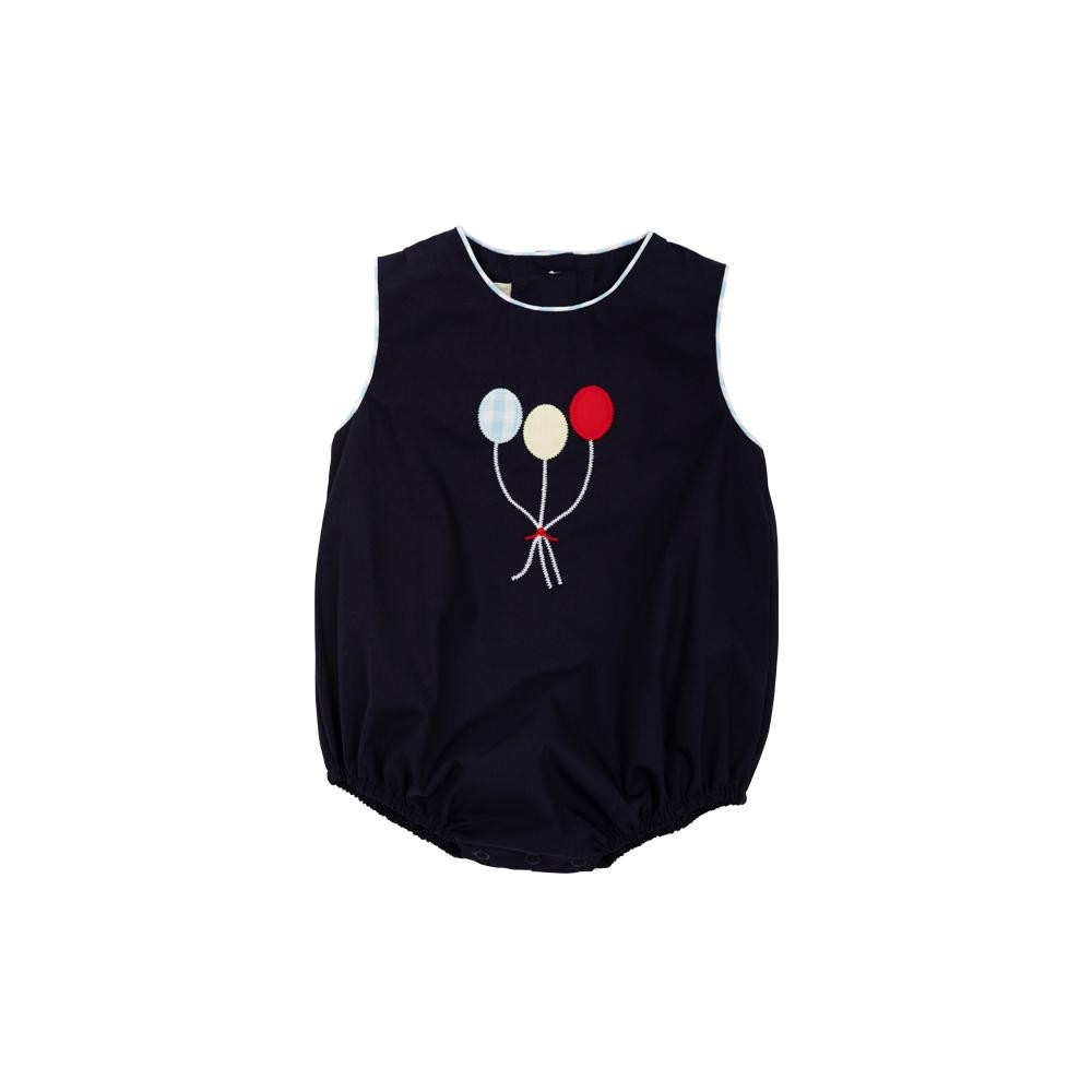 Benjamin Bubble - Nantucket Navy with Buckhead Blue Gingham & Balloon Applique | The Beaufort Bonnet Company