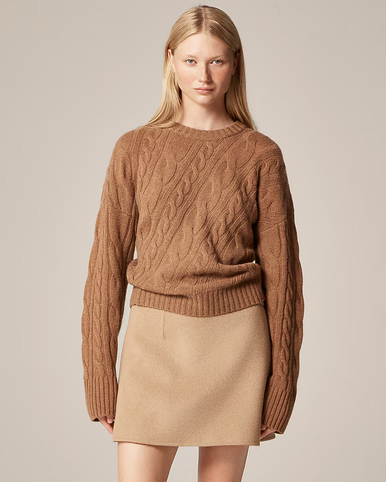 Spring Street cashmere twisted cable-knit sweater | J. Crew US