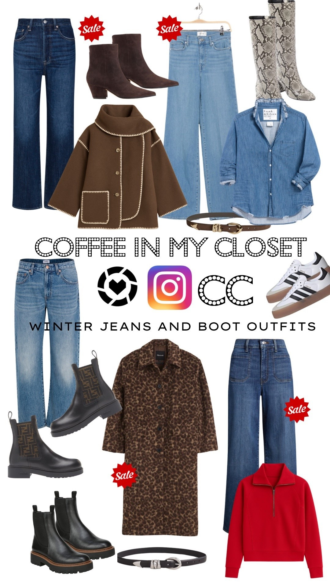 Jean recap 
 
Frame le slim Palazzo 51% off on dark or light wash, 25% off with patch pockets 

Fidelity long black jeans 

“Cassie”  12” high rise

“Lexi”  modified barrel leg

“Evie” long 33” convertible inseam 