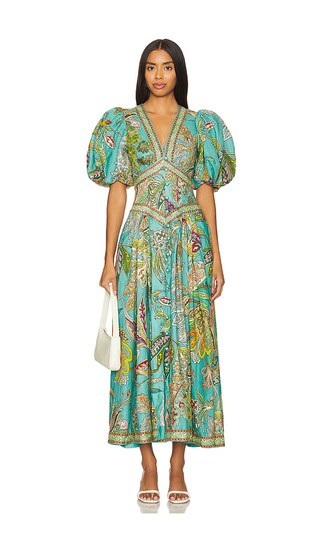 Franca Midi Dress in Blue | Revolve Clothing (Global)