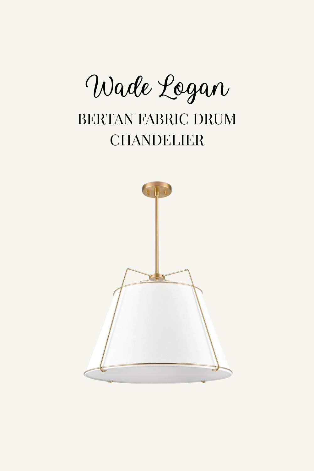 Shop the Bertan Fabric Drum Chandelier by Wade Logan!