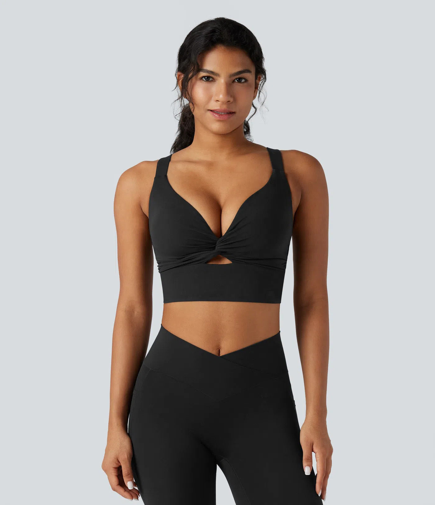 Women’s Halara UltraSculpt™ Light Support Molded Cups Push-Up Yoga Sports Bra - Halara | HALARA