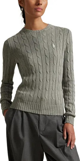Polo Ralph Lauren Cable Cotton Crewneck Sweater | Nordstrom | Nordstrom